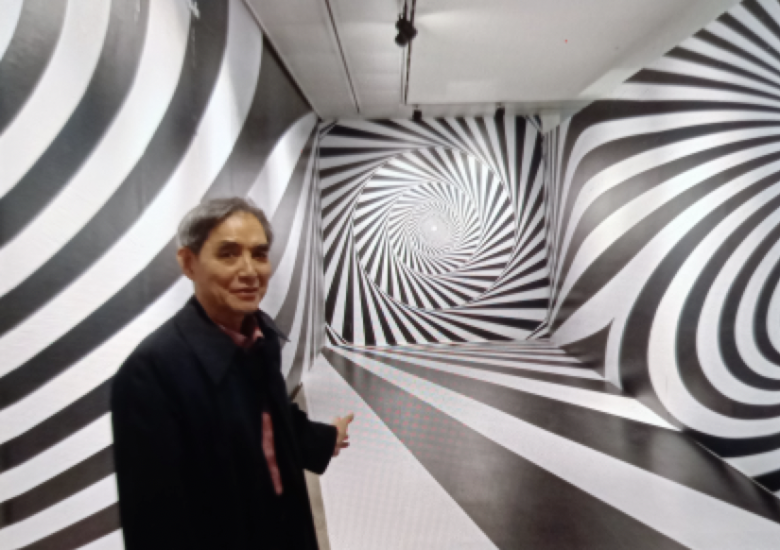 헝가리 수교 13주년 기념전 Victor Vasarely 작 '미로의 시작' 앞에서, 예술의 전당 2023.12 - 2024.4