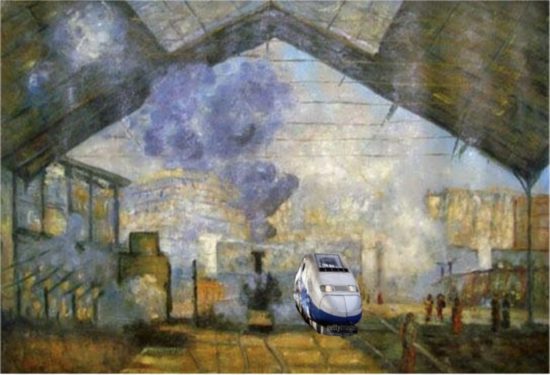 끌로드 모네 Claude Monet. 생라자르역 La Gare Saint-Lazare. 75.5×104cm. Oil on Canvas. 1877. 인상파 미술관 Musée d’Orsay.