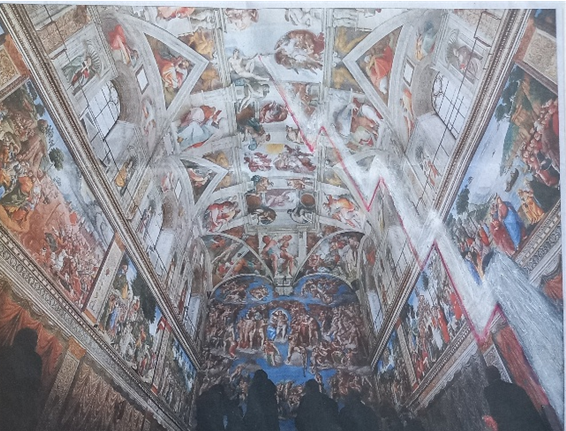 미켈란젤로 부오나로티 ​Michelangelo Buonarroti. 천지창조. 시스티나 성당 천정화 The Sistine Chapel Ceiling. 1508-12. cf. 바닥 40.9 X 13.4m