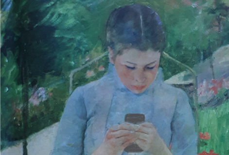 까사 Mary Cassatt. 정원의 (바느질하는) 젊은 여인 Young Woman in the Garden (Woman Sewing in the Garden). c. 1883-86. 92 x 65 cm.