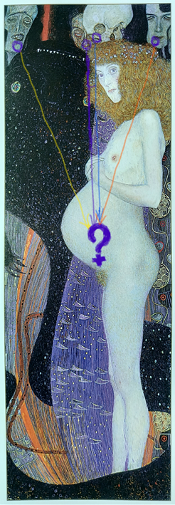 구스타프 클림트 Gustav Klimt. 1892-1918. 희망 Hope.  상징주의. 1903 Oil on canvas. 189.2 X 67 cm. 캐나다 국립미술관 National Gallery of Canada, Otta